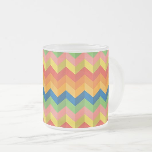 zigzag stripe matglas koffiemok (Voorkant rechts)