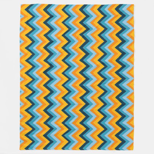 Zigzag Stripes in Waterverf Fleece Deken (Voorkant)
