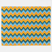 Zigzag Stripes in Waterverf Fleece Deken (Voorkant (Horizontaal))