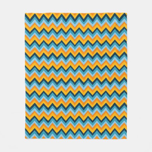 Zigzag Stripes in Waterverf Fleece Deken (Voorkant)