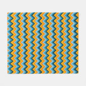 Zigzag Stripes in Waterverf Fleece Deken (Voorkant (Horizontaal))