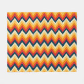 Zigzag Stripes in Waterverf Fleece Deken (Voorkant (Horizontaal))