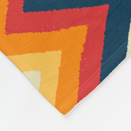 Zigzag Stripes in Waterverf Fleece Deken (Hoek)