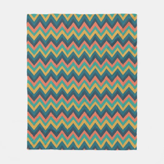 Zigzag Stripes in Waterverf Fleece Deken (Voorkant)