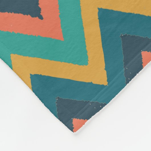 Zigzag Stripes in Waterverf Fleece Deken (Hoek)