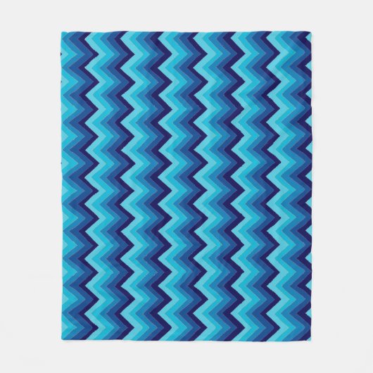 Zigzag Stripes in Waterverf Fleece Deken (Voorkant)