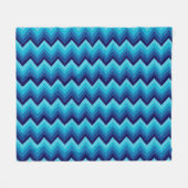 Zigzag Stripes in Waterverf Fleece Deken (Voorkant (Horizontaal))