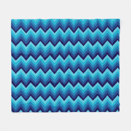 Zigzag Stripes in Waterverf Fleece Deken (Voorkant (Horizontaal))