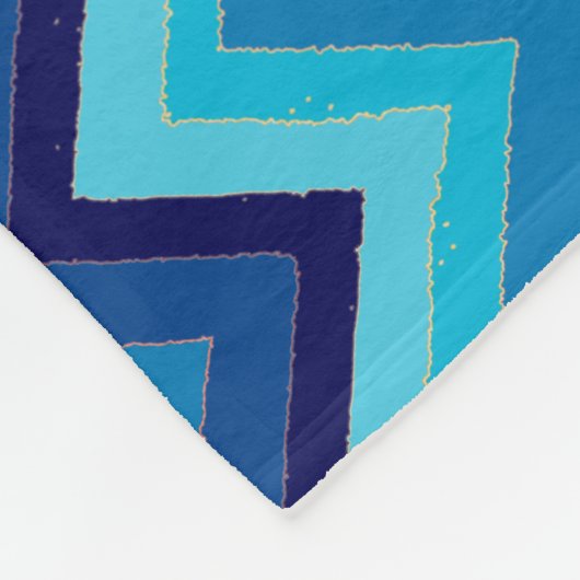 Zigzag Stripes in Waterverf Fleece Deken (Hoek)
