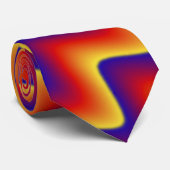 zigzag stropdas, rood, blauw, geel stropdas (Opgerold)