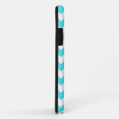 Zigzag Turquoise en roze aangepast monogram Case-Mate iPhone Case (Achterkant/rechts)