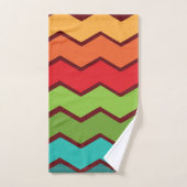 Zigzag uit de jaren zeventig bad handdoek (Handdoek)