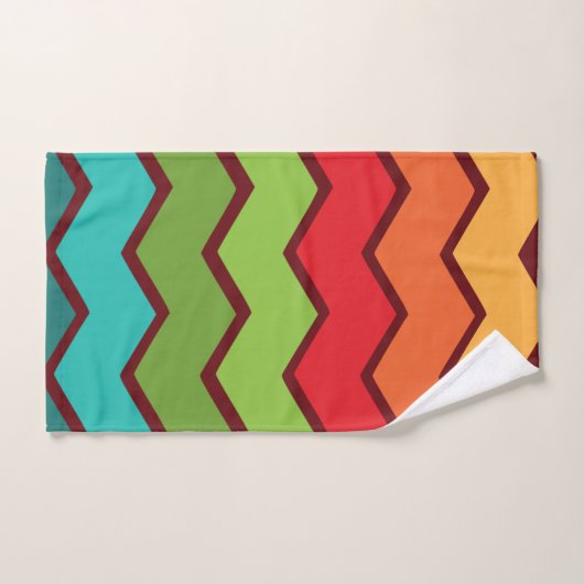 Zigzag uit de jaren zeventig bad handdoek (Handdoek)