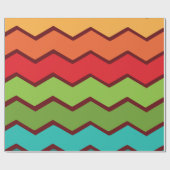 Zigzag uit de jaren zeventig cadeaupapier (Vlak)