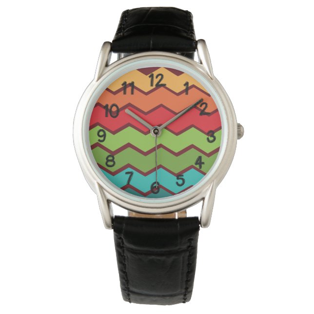 Zigzag uit de jaren zeventig horloge (Voorkant)