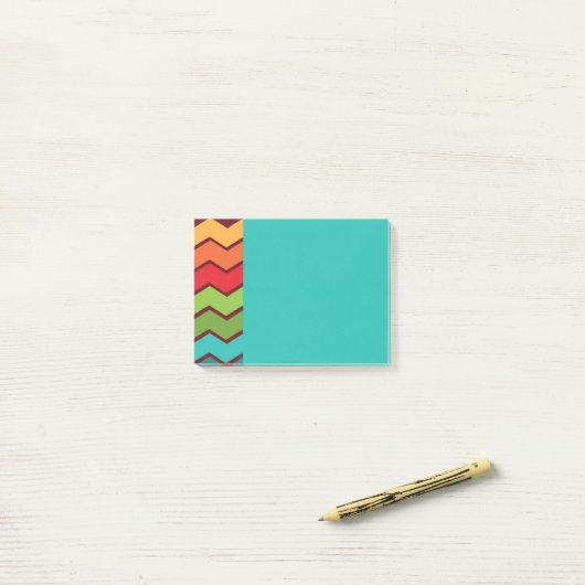 Zigzag uit de jaren zeventig post-it® notes (Op bureau)