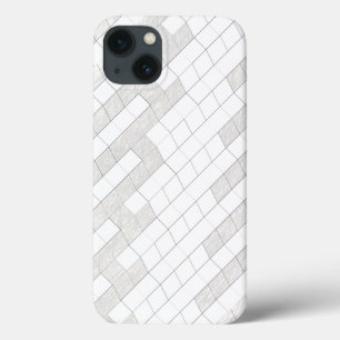 zigzag vierkanten in grijs Case-Mate iPhone case