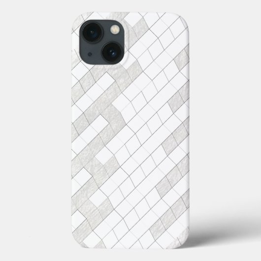 zigzag vierkanten in grijs Case-Mate iPhone case (Achterkant)