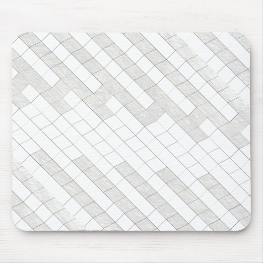 zigzag vierkanten in grijs... muismat (Voorkant)