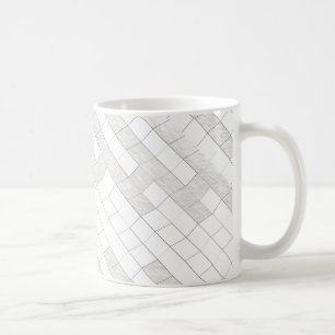 Zigzag-vierkantjes in grijs... koffiemok