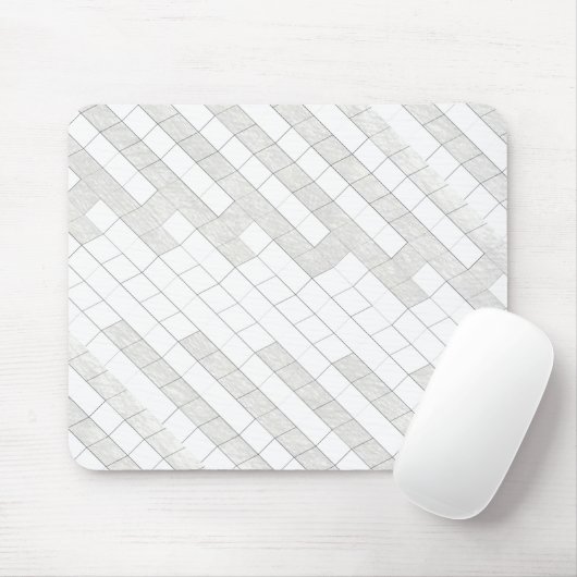 Zigzag-vierkantjes in grijs... muismat (Met muis)