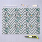 Zigzag Vogel % Bloem Patroon Tissuepapier (Craft)