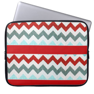 ZigZag voor 15-inch hoes voor neopreenlaptop (rood