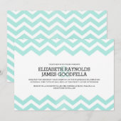 Zigzag Wedding Invitations Kaart (Voorkant / Achterkant)