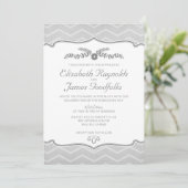 Zigzag Wedding Invitations Kaart (Staand voorkant)