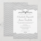 Zigzag Wedding Invitations Kaart (Voorkant / Achterkant)