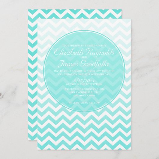  zigzag Wedding-uitvindingen Kaart (Voorkant / Achterkant)