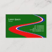 ZigZag Weg - Rood, Wit en Blauw - op Groen Visitekaartje (Achterkant)