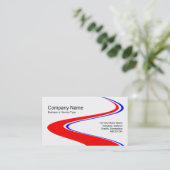 ZigZag Weg - Rood, Wit en Blauw Visitekaartje (Staand voorkant)