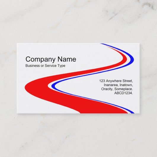 ZigZag Weg - Rood, Wit en Blauw Visitekaartje (Voorkant)