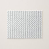 Zigzag Wide - Wit en licht grijs Legpuzzel (Horizontaal)