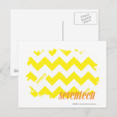 ZigZag Yellow 2 Briefkaart (Voorkant / Achterkant)