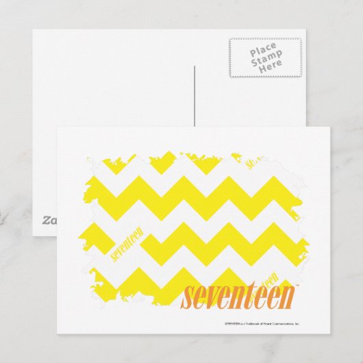 ZigZag Yellow 2 Briefkaart (Voorkant / Achterkant)