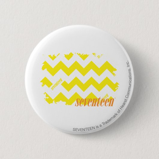 ZigZag Yellow 2 Ronde Button 5,7 Cm (Voorkant)