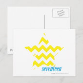 ZigZag Yellow 3 Briefkaart (Voorkant / Achterkant)