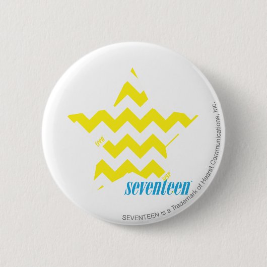 ZigZag Yellow 3 Ronde Button 5,7 Cm (Voorkant)
