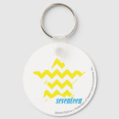 ZigZag Yellow 3 Sleutelhanger (Voorkant)