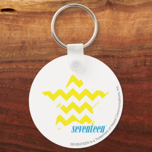 ZigZag Yellow 3 Sleutelhanger (Voorkant)