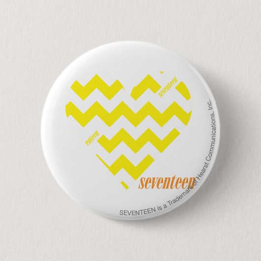 ZigZag Yellow 4 Ronde Button 5,7 Cm (Voorkant)