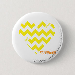 ZigZag Yellow 4 Ronde Button 5,7 Cm