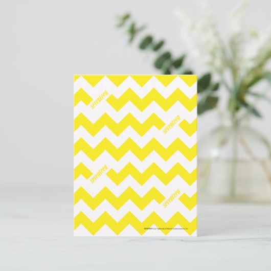 ZigZag Yellow Briefkaart (Staand voorkant)