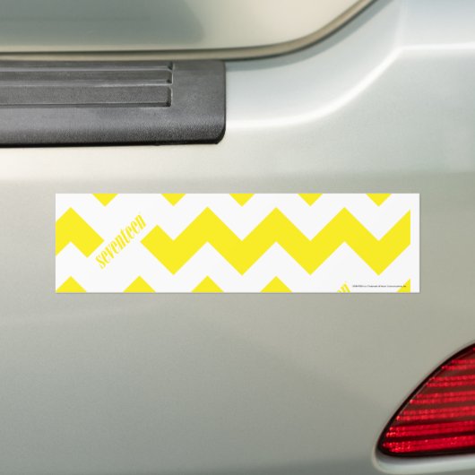 ZigZag Yellow Bumpersticker (Op auto)