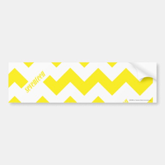 ZigZag Yellow Bumpersticker (Voorkant)