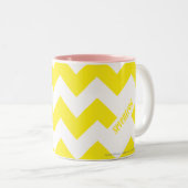 ZigZag Yellow Tweekleurige Koffiemok (Voorkant rechts)