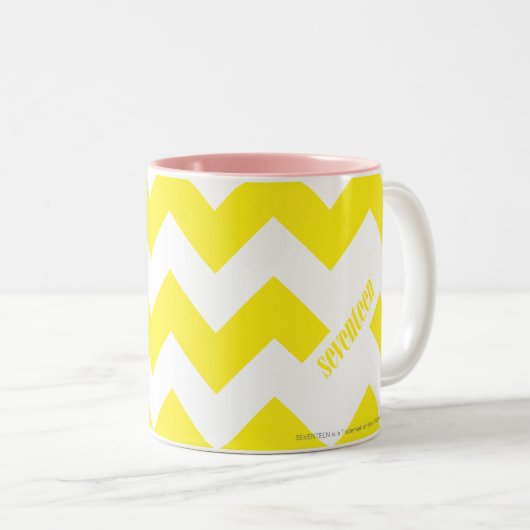 ZigZag Yellow Tweekleurige Koffiemok (Voorkant rechts)