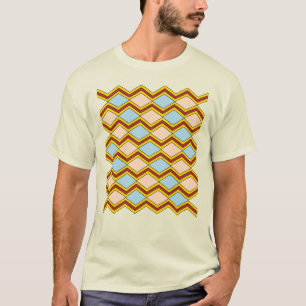 Zigzaggen en diamanten Abstracte Kunst T-shirt